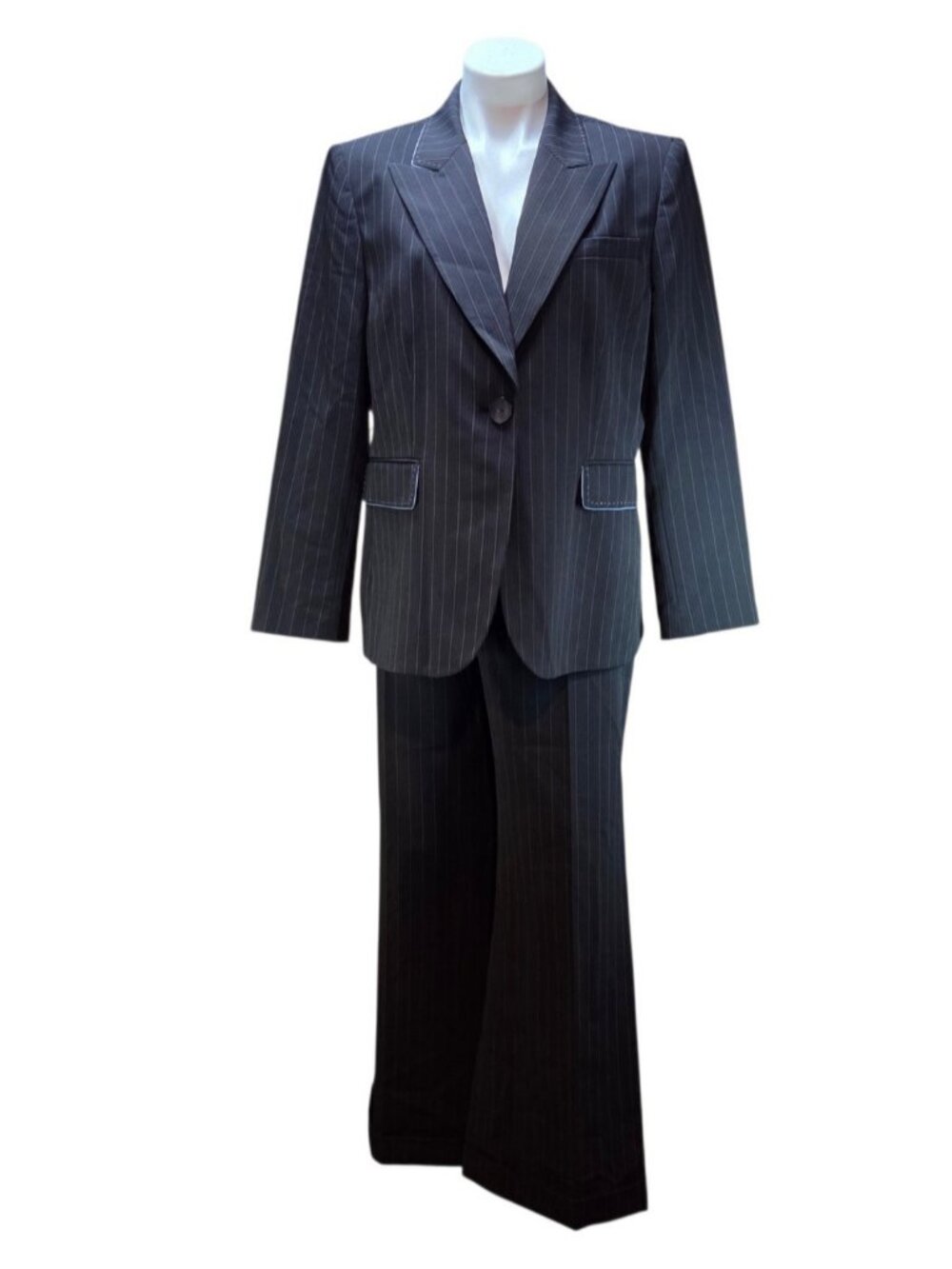 NWT Tahari By Arthur S. Levine Womens Pantsuit 16 Petite Pinstripe